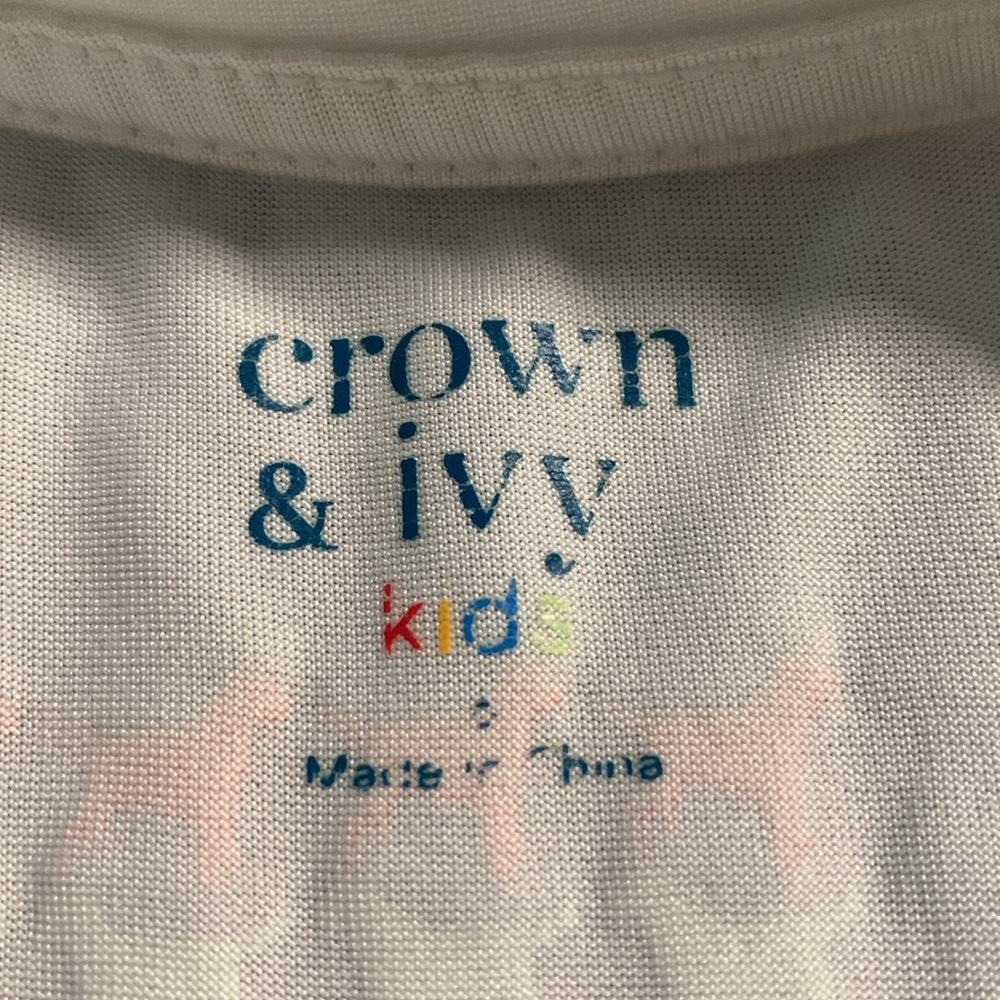 Crown & Ivy White and Blue Short Sleeve Tee - Picture 2 of 3